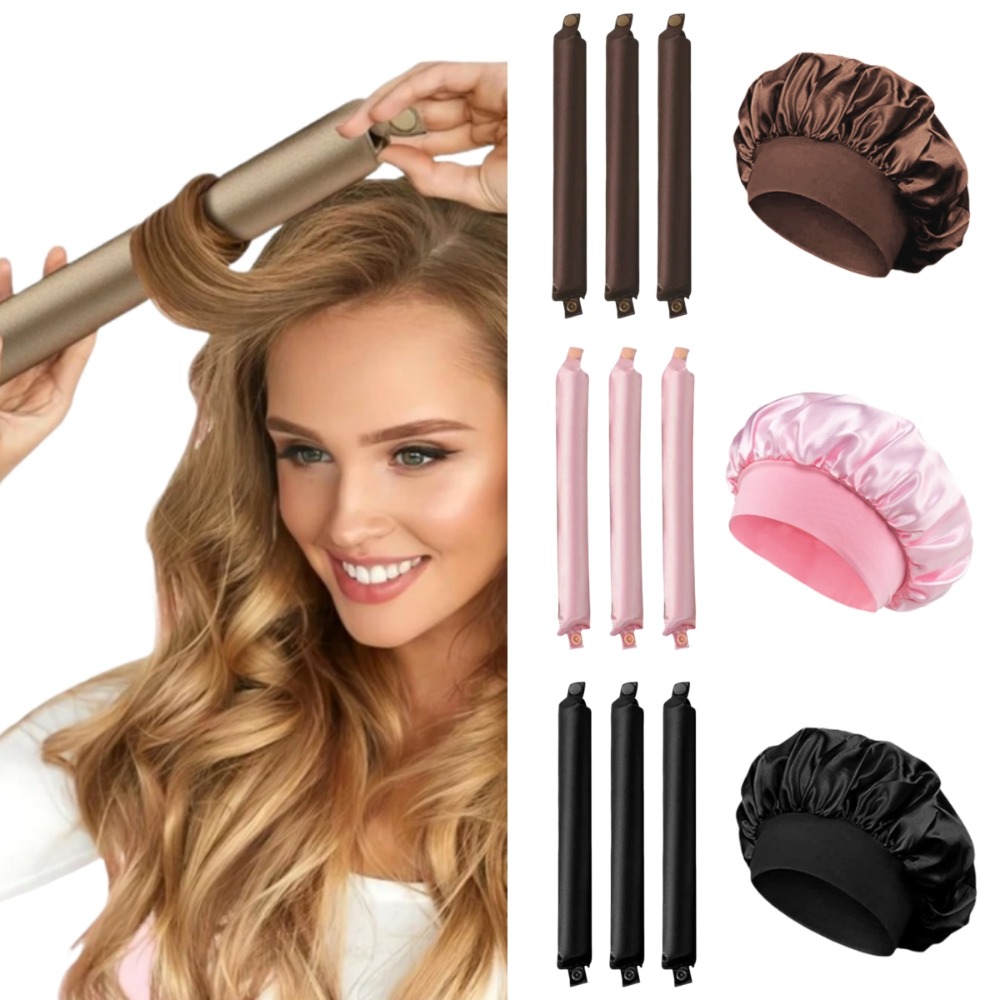 Hair Curling Wand - Heatless Curling Rod Headband Soft Hair