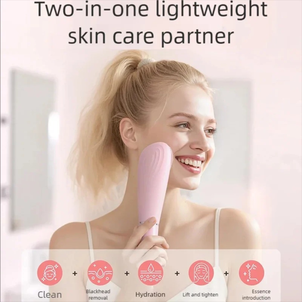 Electric Face Cleanser Brush - Electric 7 in1 Silicone Blackhead Exfoliating