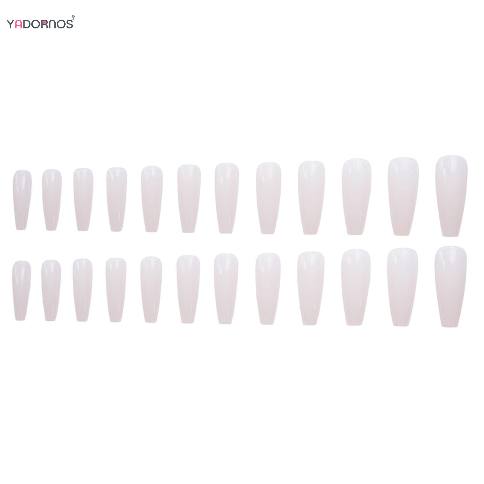 Nude Color Long Ballet Fake Na - Nail Extension Tips ulasan dan harga