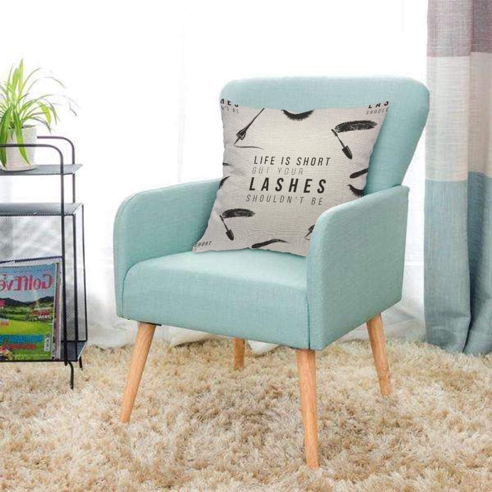 Funny Eyelash Quote Pillow Cov - Beauty Makeup Quotes Short ulasan dan harga