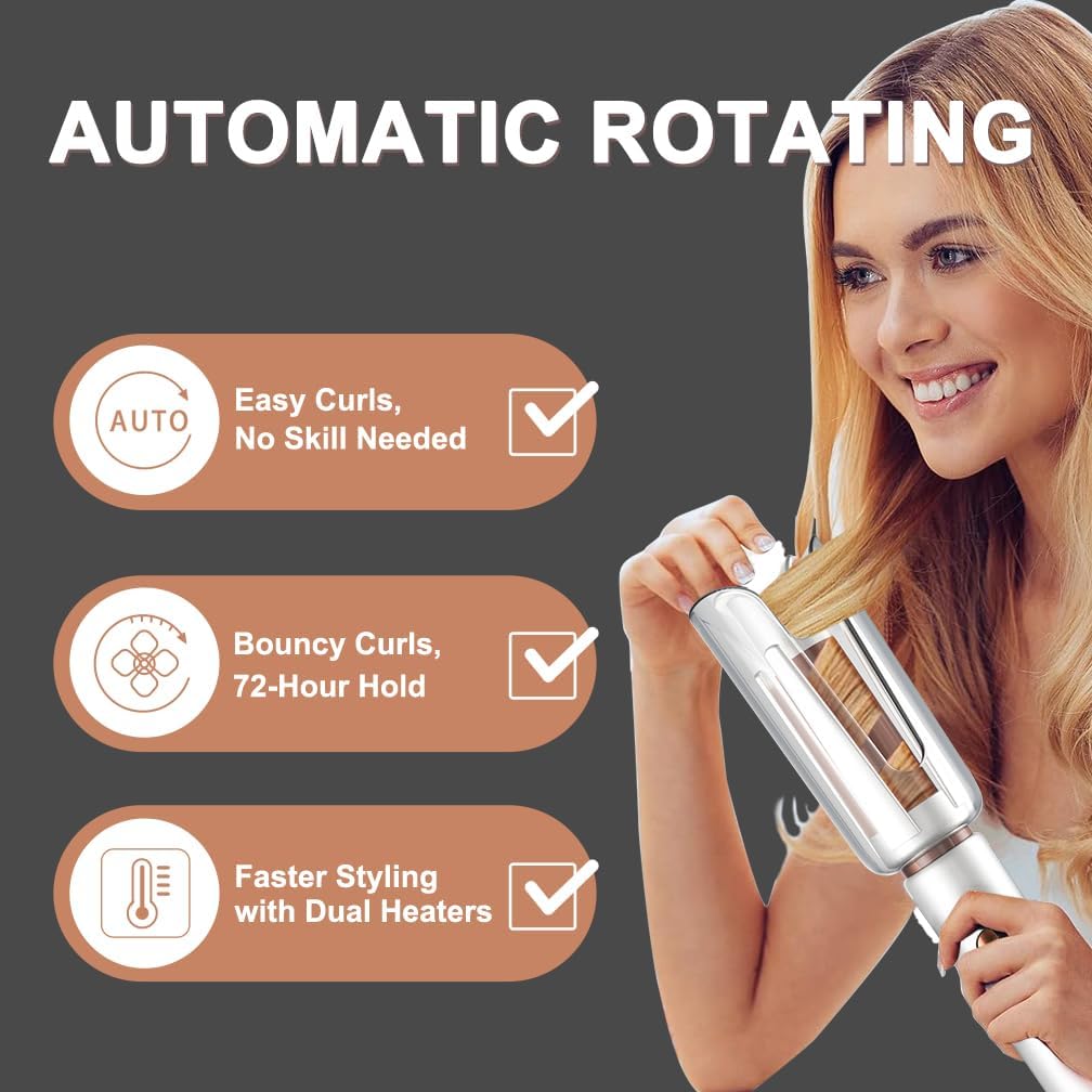 Automatic Rotating Curling Iro - Hair Curling Wand ulasan dan harga