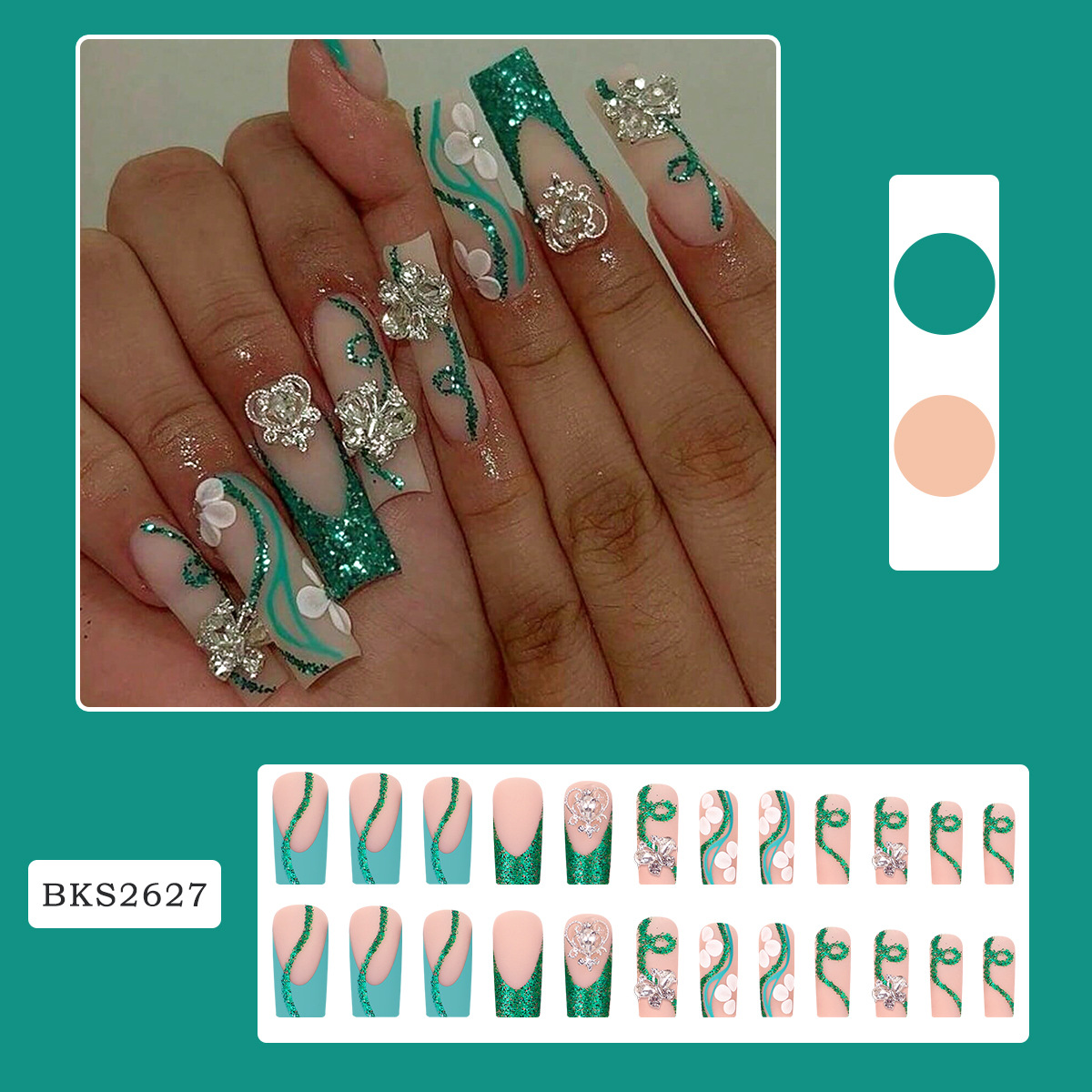 Long Coffin Press on Nails Bal - Nail Extension Tips ulasan dan harga