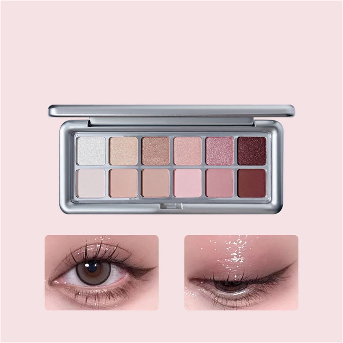 12 Color Eye Shadow Plate Matt - Beauty Book Makeup Kit ulasan dan harga