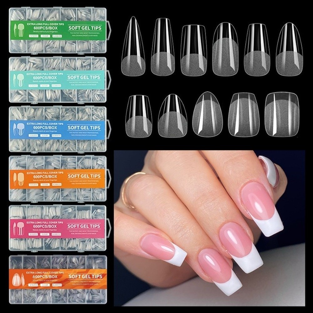600pcs Ultra-Thin Short Nail T - Nail Extension Tips ulasan dan harga