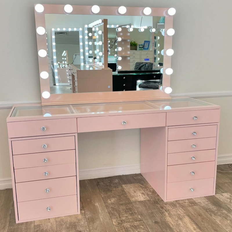 custom.LED Lighted Mirror Make - Beauty Makeup Usa ulasan dan harga