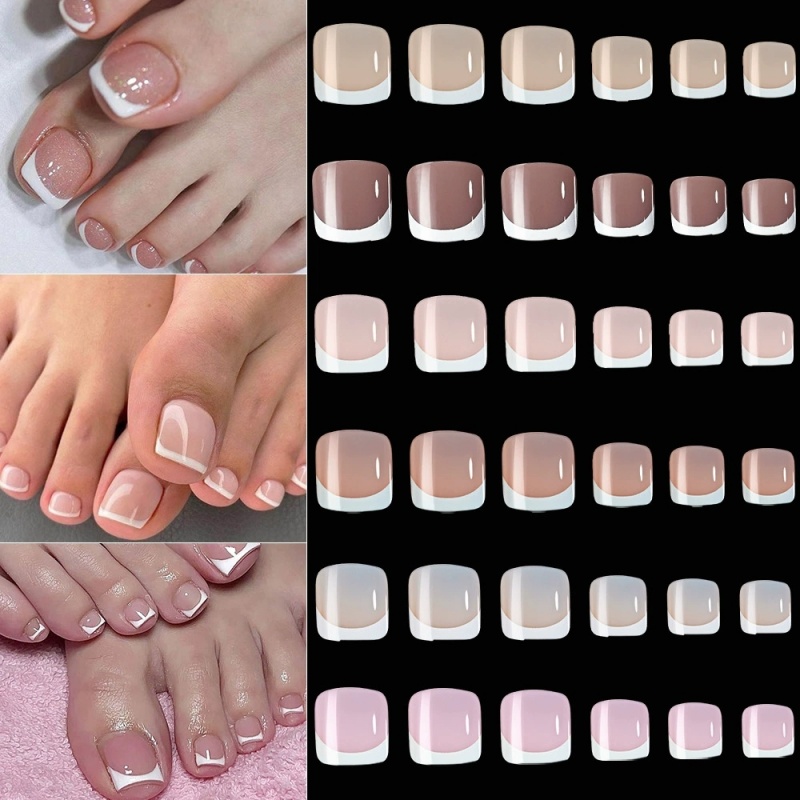 120pcs Square French Tips Toe  - Nail Extension Tips ulasan dan harga