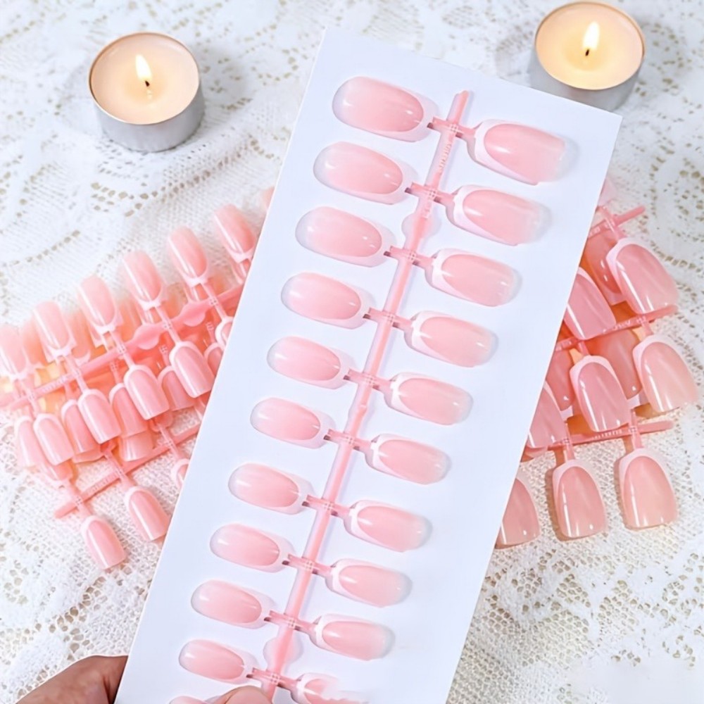120PCS Short Square French Tip - Nail Extension Tips ulasan dan harga