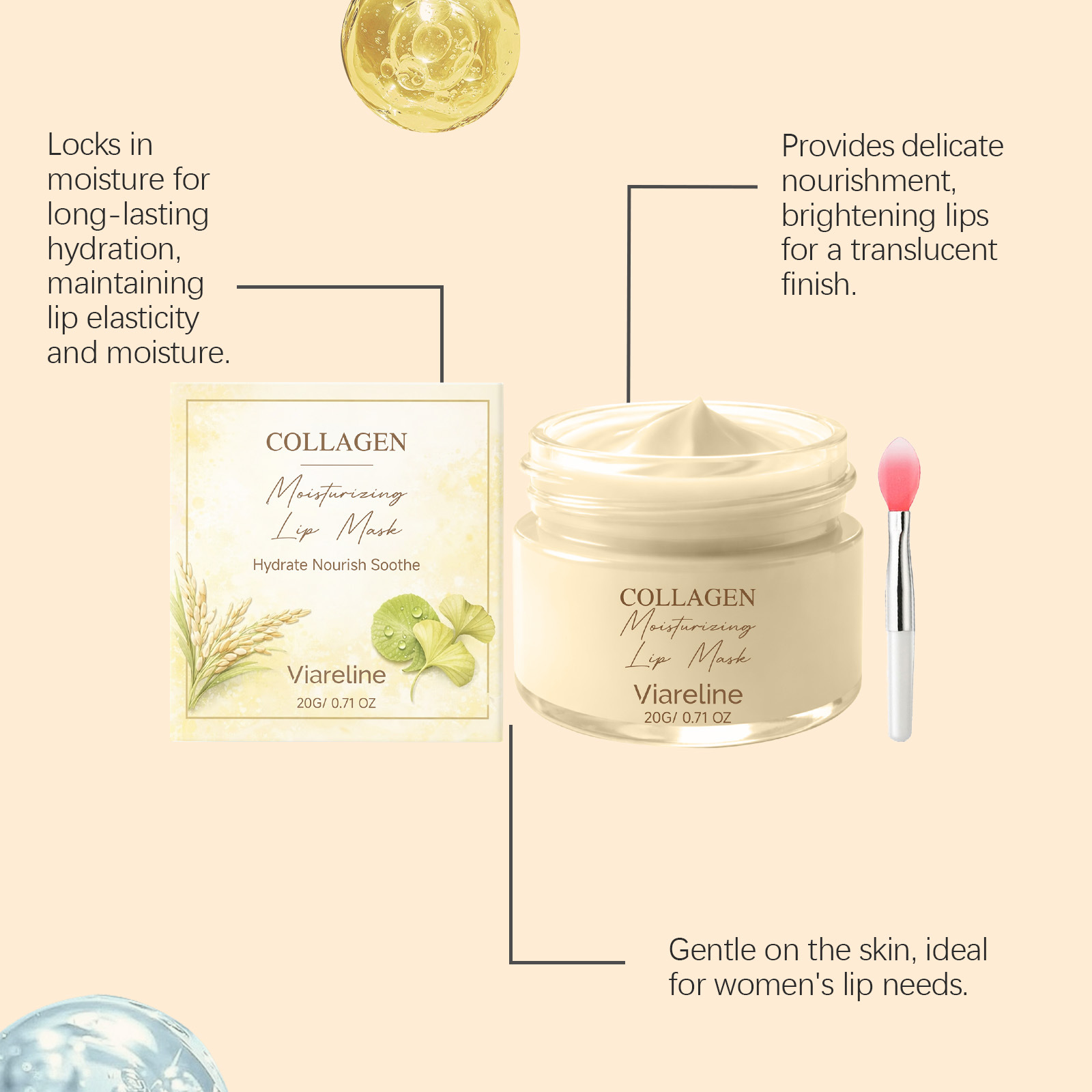 Lip Nourishing Cream Kits with - Lip Gloss Plumping ulasan dan harga
