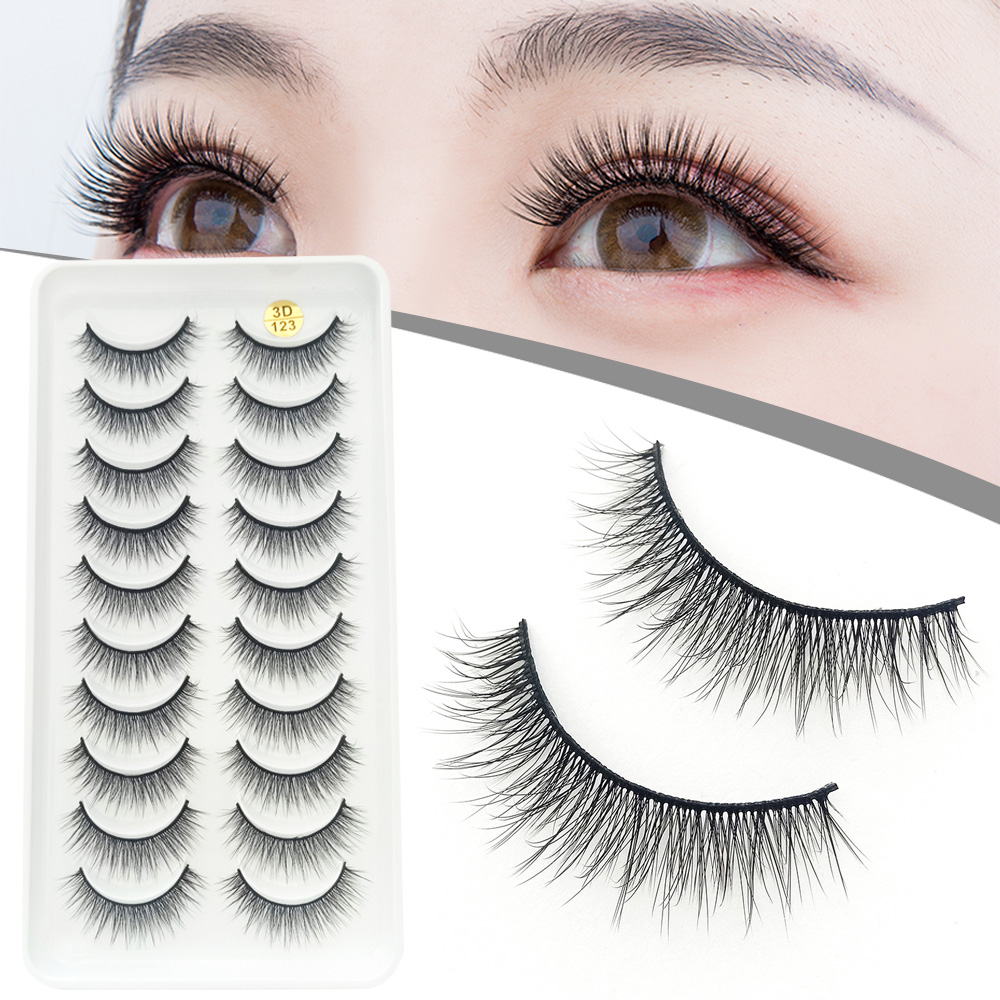 10 Pairs 3D Fluffy False Eyela - Beauty Makeup Design ulasan dan harga