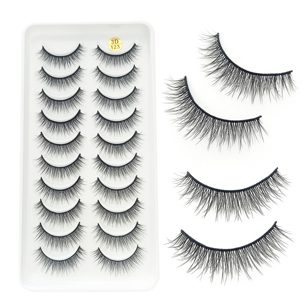 10 Pairs 3D Fluffy False Eyela - Beauty Makeup Design ulasan dan harga