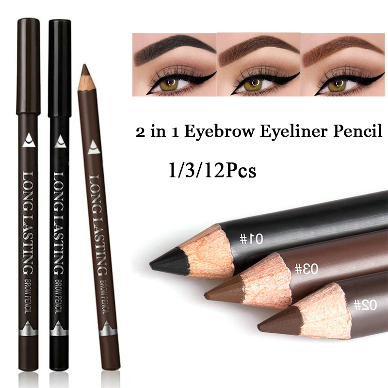 2 in 1 Eyebrow Eyeliner Pencil - Eyebrow Pomade Pencil ulasan dan harga