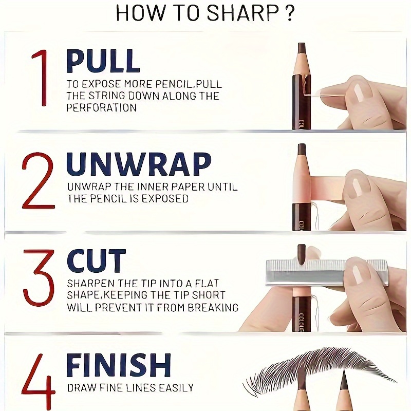 Tear Off Pull Line Eyebrow Pen - Eyebrow Pomade Pencil ulasan dan harga