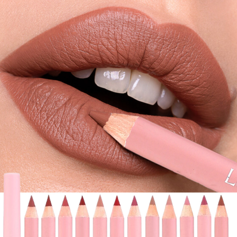 Nude Brown Lip Liner Pencil Li - Beauty Linasi Makeup ulasan dan harga