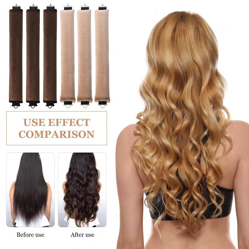 3/4pcs No Heat Hair Rollers He - Hair Curling Wand ulasan dan harga